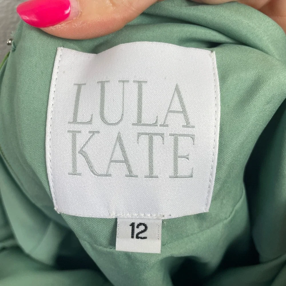 Lula Kate Dress Womens 12 Light Green Long Gown Maxi Brides Maid Formal Party - Picture 2 of 12